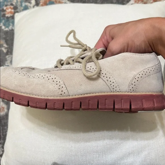 Cole Haan boys Tan Suede Lace-Up Dress Shoes (US Boys 5) - Picture 5 of 7